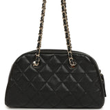 Chanel Mini Bowling Clutch with Chain Straps Black Shiny Caviar Light Gold Hardware - Thumbnail View 4