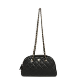 Chanel Mini Bowling Clutch with Chain Straps Black Shiny Caviar Light Gold Hardware - Thumbnail View 7