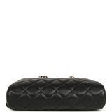 Chanel Mini Bowling Clutch with Chain Straps Black Shiny Caviar Light Gold Hardware - Thumbnail View 6