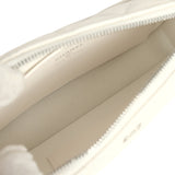Chanel Small Quilted Clutch Bag with Chain Strap White Caviar Silver Hardware - Thumbnail View 8