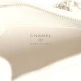 Chanel Small Quilted Clutch Bag with Chain Strap White Caviar Silver Hardware - Thumbnail View 9