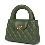 Chanel Small Kelly Shopper Khaki Shiny Aged Calfskin Brushed Gold Hardware - Thumbnail View 5