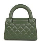 Chanel Small Kelly Shopper Khaki Shiny Aged Calfskin Brushed Gold Hardware - Thumbnail View 4