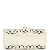 Chanel Mini 25 Hobo Bag White Perforated Calfskin Antique Gold Hardware - Thumbnail View 6