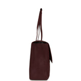 Chanel Maxi "Souplissimo" Large Flap Bag Dark Burgundy Caviar Silver Hardware - Thumbnail View 3