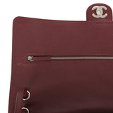 Chanel Maxi "Souplissimo" Large Flap Bag Dark Burgundy Caviar Silver Hardware - Thumbnail View 7