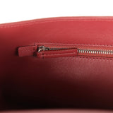 Chanel Maxi "Souplissimo" Large Flap Bag Dark Burgundy Caviar Silver Hardware - Thumbnail View 9
