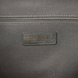 Chanel Large Coco Base Hobo Bag Brown Suede and Black Shiny Lambskin Brushed Gold Hardware - Thumbnail View 9