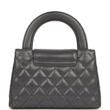 Pre-owned Chanel Small Kelly Shopper Grey Shiny Aged Calfskin Brushed Gold Hardware - Thumbnail View 4
