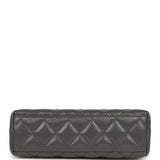 Pre-owned Chanel Small Kelly Shopper Grey Shiny Aged Calfskin Brushed Gold Hardware - Thumbnail View 6