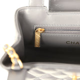 Pre-owned Chanel Small Kelly Shopper Grey Shiny Aged Calfskin Brushed Gold Hardware - Thumbnail View 10