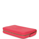 Chanel CC Zipped Wallet Fuchsia Shiny Caviar Light Gold Hardware - Thumbnail View 3