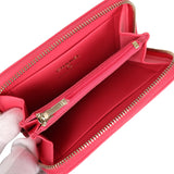 Chanel CC Zipped Wallet Fuchsia Shiny Caviar Light Gold Hardware - Thumbnail View 7