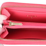 Chanel CC Zipped Wallet Fuchsia Shiny Caviar Light Gold Hardware - Thumbnail View 8