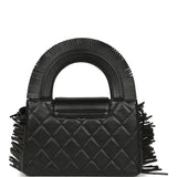 Chanel Small Fringe Kelly Black Lambskin Gold Hardware - Thumbnail View 4
