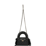 Chanel Small Fringe Kelly Black Lambskin Gold Hardware - Thumbnail View 7