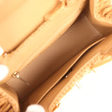 Chanel Small Fringe Kelly Dark Beige Raffia Wood and Light Gold Hardware - Thumbnail View 8