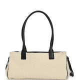Chanel Small "Urban Essential" East West Shopping Tote Black Calfskin and White Tweed Boucle Gold Hardware - Thumbnail View 4