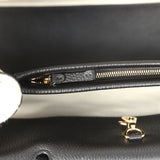 Chanel Small "Urban Essential" East West Shopping Tote Black Calfskin and White Tweed Boucle Gold Hardware - Thumbnail View 8