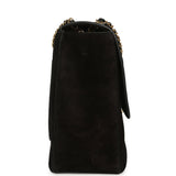 Chanel Maxi "Souplissimo" Large Flap Bag Black Suede Gold Hardware - Thumbnail View 3