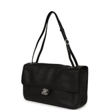 Chanel Maxi "Souplissimo" Small Flap Bag Black Grained Calfskin Silver Hardware - Thumbnail View 5