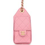 Chanel Mini 25 Hobo Bag Pink Caviar Antique Gold Hardware - Thumbnail View 3