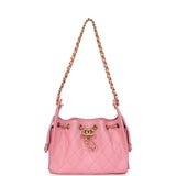 Chanel Mini 25 Hobo Bag Pink Caviar Antique Gold Hardware - Thumbnail View 7