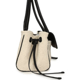 Chanel Small "Urban Essential" East West Shopping Tote Black Calfskin and White Tweed Boucle Gold Hardware - Thumbnail View 4