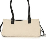 Chanel Small "Urban Essential" East West Shopping Tote Black Calfskin and White Tweed Boucle Gold Hardware - Thumbnail View 5