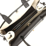 Chanel Small "Urban Essential" East West Shopping Tote Black Calfskin and White Tweed Boucle Gold Hardware - Thumbnail View 8