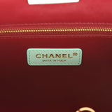 Chanel Small Cerf Shopping Bag Teal Croc Embossed Calfskin Gold Hardware - Thumbnail View 8