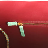 Chanel Small Cerf Shopping Bag Teal Croc Embossed Calfskin Gold Hardware - Thumbnail View 9