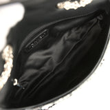 Pre-owned Chanel Medium Striped Reissue Flap Bag Black, Silver Sequin and Patent Silver Hardware - Thumbnail View 8