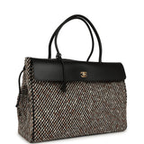 Chanel XXL "Urban Essential" Shopping Tote Black Calfskin and Multi Tweed Gold Hardware - Thumbnail View 2
