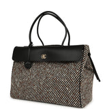 Chanel XXL "Urban Essential" Shopping Tote Black Calfskin and Multi Tweed Gold Hardware - Thumbnail View 5