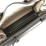 Chanel XXL "Urban Essential" Shopping Tote Black Calfskin and Multi Tweed Gold Hardware - Thumbnail View 7