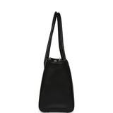 Chanel Small Cerf Shopping Bag Black Calfskin Gold Hardware - Thumbnail View 3