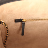 Chanel Small Cerf Shopping Bag Black Calfskin Gold Hardware - Thumbnail View 9