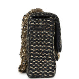 Chanel Small Westminster Pearl Flap Bag Black, Gold, White Tweed Brushed Gold Hardware - Thumbnail View 3