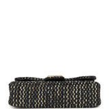 Chanel Small Westminster Pearl Flap Bag Black, Gold, White Tweed Brushed Gold Hardware - Thumbnail View 6