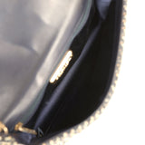 Chanel Small Westminster Pearl Flap Bag Black, Gold, White Tweed Brushed Gold Hardware - Thumbnail View 8