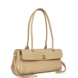 Chanel Small "Urban Essential" East West Shopping Tote Light Beige Caviar Gold Hardware - Thumbnail View 2