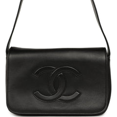 Chanel CC Messenger Bag Black Lambskin Gold Hardware