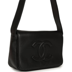 Chanel CC Messenger Bag Black Lambskin Gold Hardware