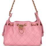 Chanel Mini 25 Hobo Bag Pink Caviar Antique Gold Hardware - Thumbnail View 1