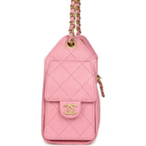 Chanel Mini 25 Hobo Bag Pink Caviar Antique Gold Hardware - Thumbnail View 3