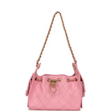 Chanel Mini 25 Hobo Bag Pink Caviar Antique Gold Hardware - Thumbnail View 7