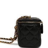Chanel Small Pearl Crush Vanity Case Black Lambskin Brushed Gold Hardware - Thumbnail View 3