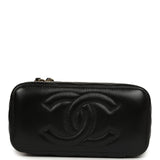 Chanel Small Pearl Crush Vanity Case Black Lambskin Brushed Gold Hardware - Thumbnail View 6