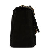 Chanel Maxi "Souplissimo" Small Flap Bag Black Suede Gold Hardware - Thumbnail View 3